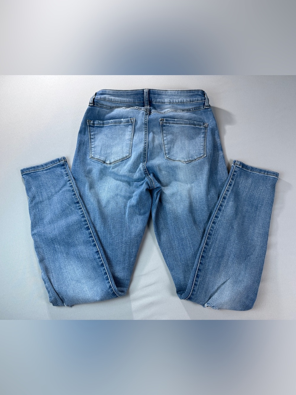 Rewash Women’sLight Blue Skinny Jeans Juniors Size 5 Destroyed Distressed